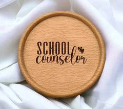 School Counselor Heart Logo SVG - Back to School Design SVG