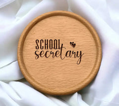 School Secretary Heart Logo SVG - Back to School SVG