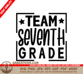 Team Seventh Grade Logo SVG - Back to School SVG