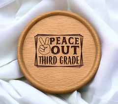 Peace Out Third Grade SVG - Peace Sign Logo SVG