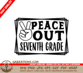 Peace Out 7th Grade SVG - Peace Sign Logo SVG