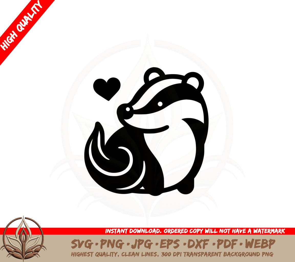 Badger Affection SVG Cut File Download