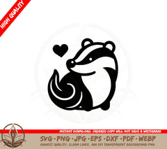 Badger Affection SVG Cut File Download
