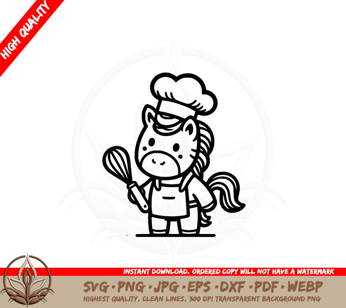 Baking Horse Chef SVG