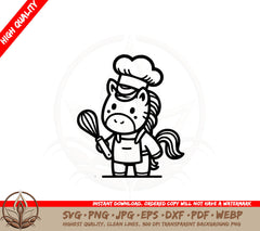 Baking Horse Chef SVG