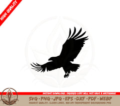 Bald Eagle Silhouette SVG PNG JPG AI PDF DXF EPS WebP - Digital Download