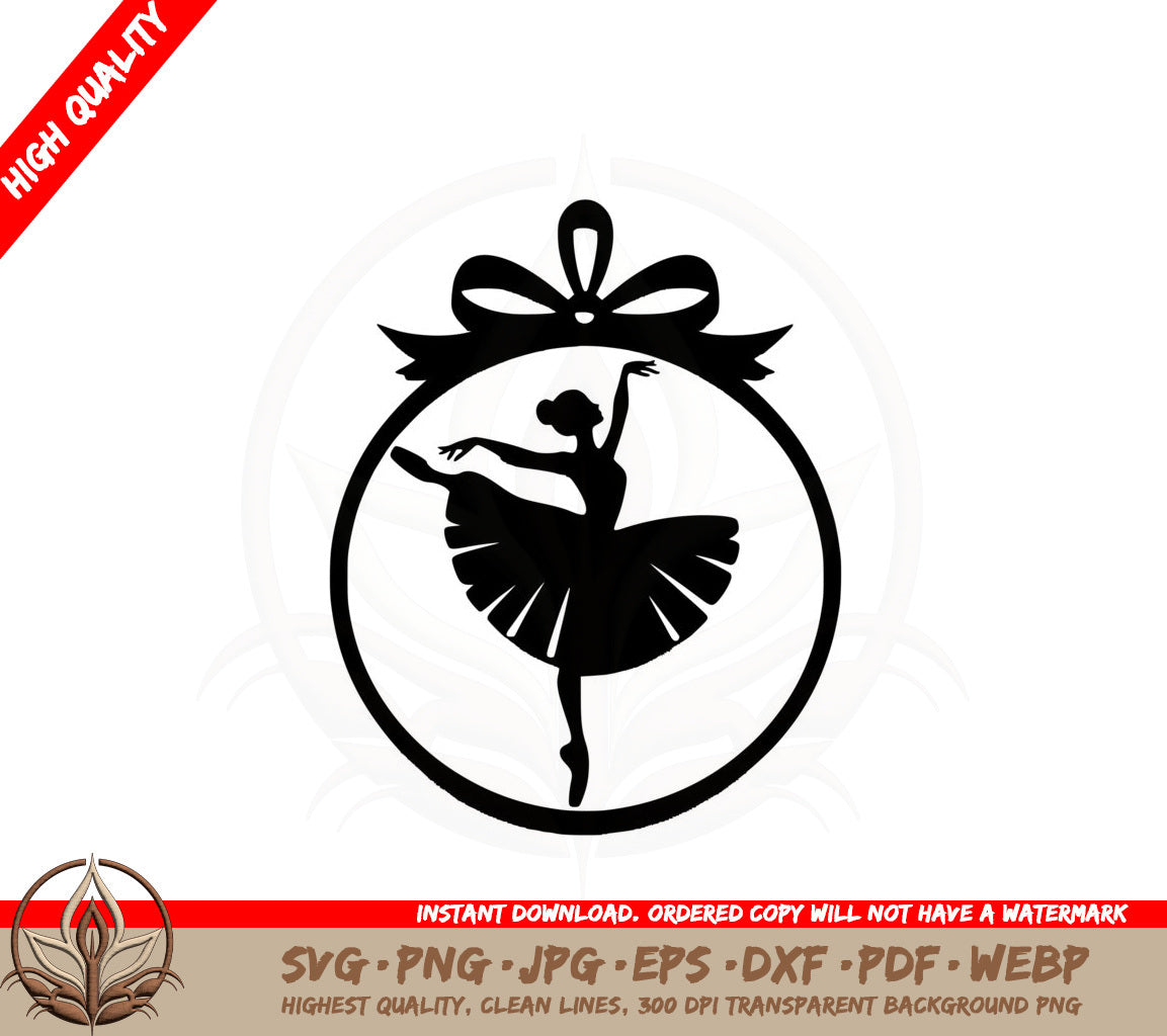Ballerina Ornament SVG PNG JPG AI PDF DXF EPS and WebP - Digital Download