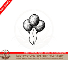 Balloon Trio SVG