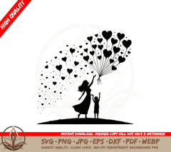 Balloon Wishes SVG Cut File Design Download