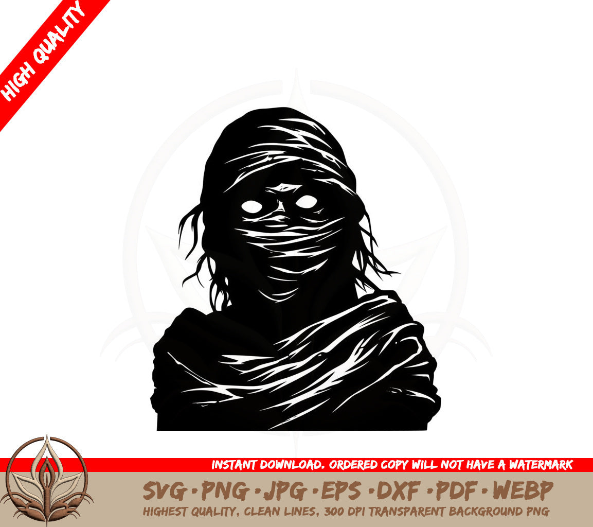 Bandaged Mummy Woman SVG