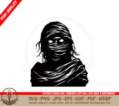 Bandaged Mummy Woman SVG