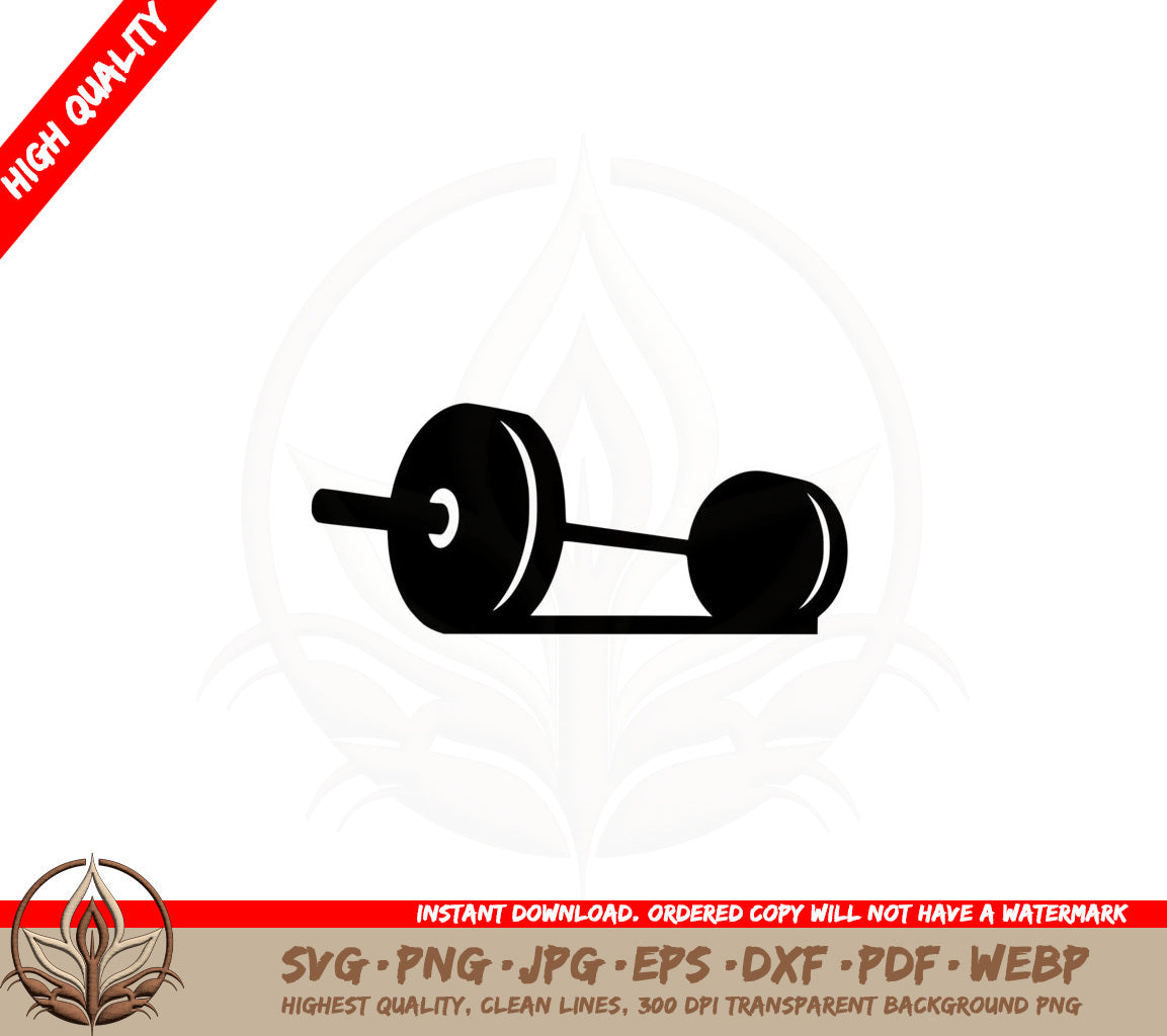 Barbell SVG Cut File Barbell Silhouette Clipart Barbell Vector Graphic for Cricut and Silhouette Barbell Design Download for DIY Crafts Barbell Template for Personal and Commercial Use SVG