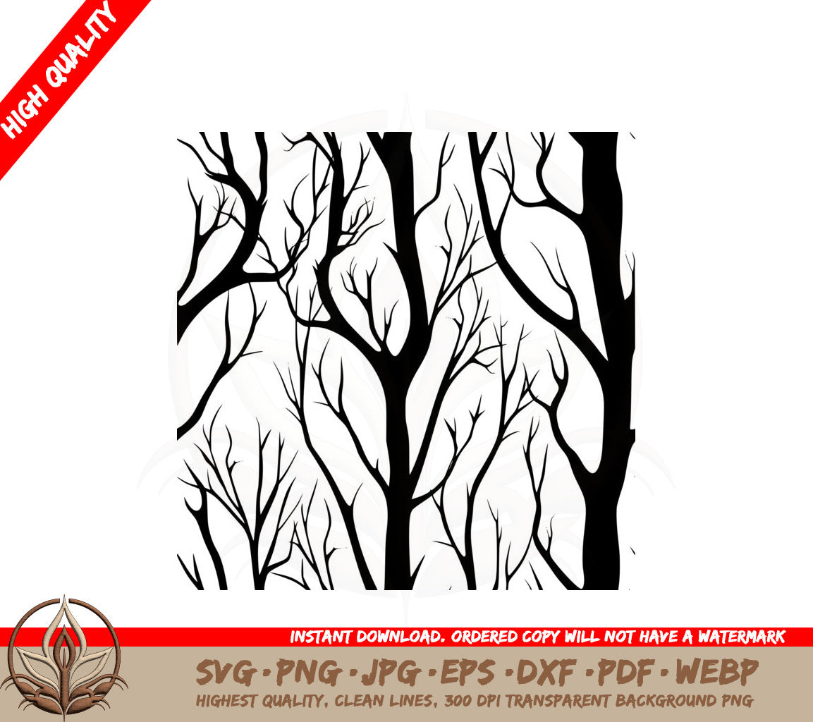 Bare Forest Pattern SVG PNG JPG AI PDF DXF EPS WebP