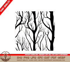Bare Forest Pattern SVG PNG JPG AI PDF DXF EPS WebP