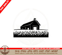 Barn in Field SVG