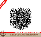 Baroque Skull SVG PNG JPG AI PDF DXF EPS WebP Digital Download
