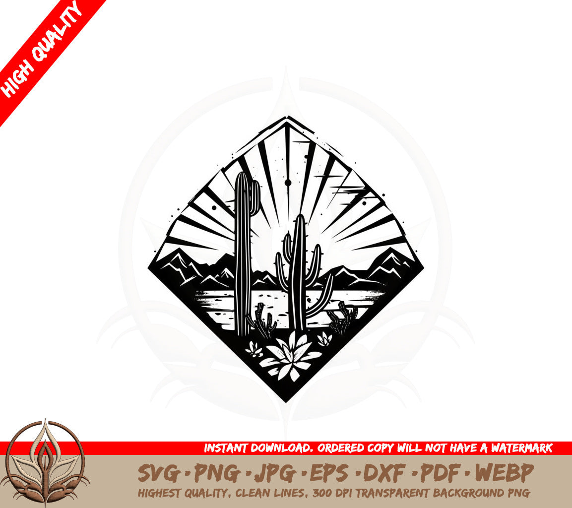 Barren Landscape SVG PNG JPG AI PDF DXF EPS WebP - Digital Download