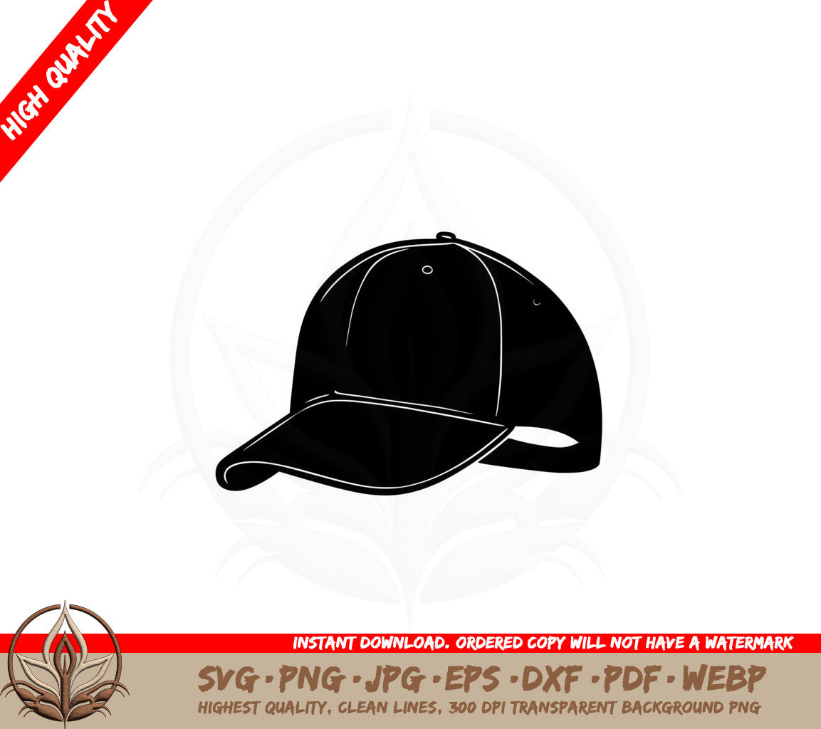 Baseball Cap SVG - Digital Design for Cricut Silhouette and other cutting machines