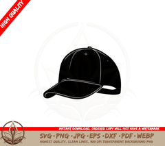 Baseball Cap SVG - Digital Design for Cricut Silhouette and other cutting machines