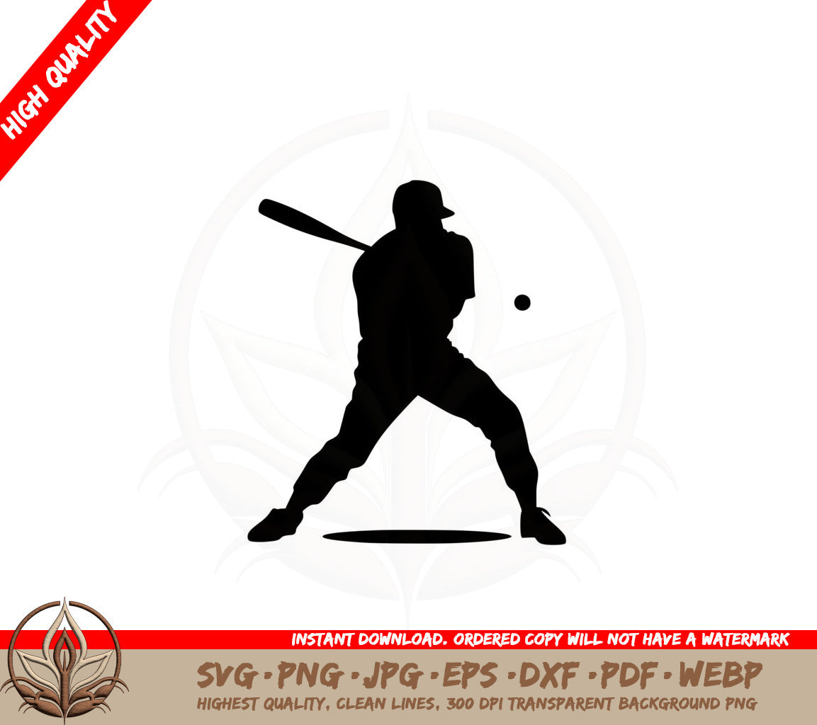 Baseball Swing SVG Cut File Design Download