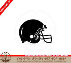 Basic Football Helmet SVG PNG JPG AI PDF DXF EPS and WebP Digital Download