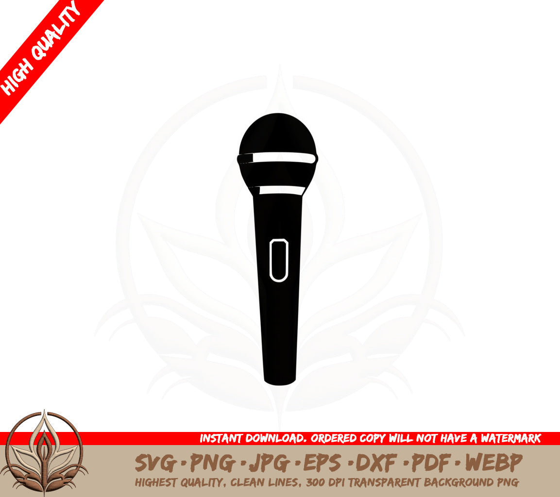 Basic Microphone SVG Cut File Download