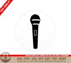 Basic Microphone SVG Cut File Download