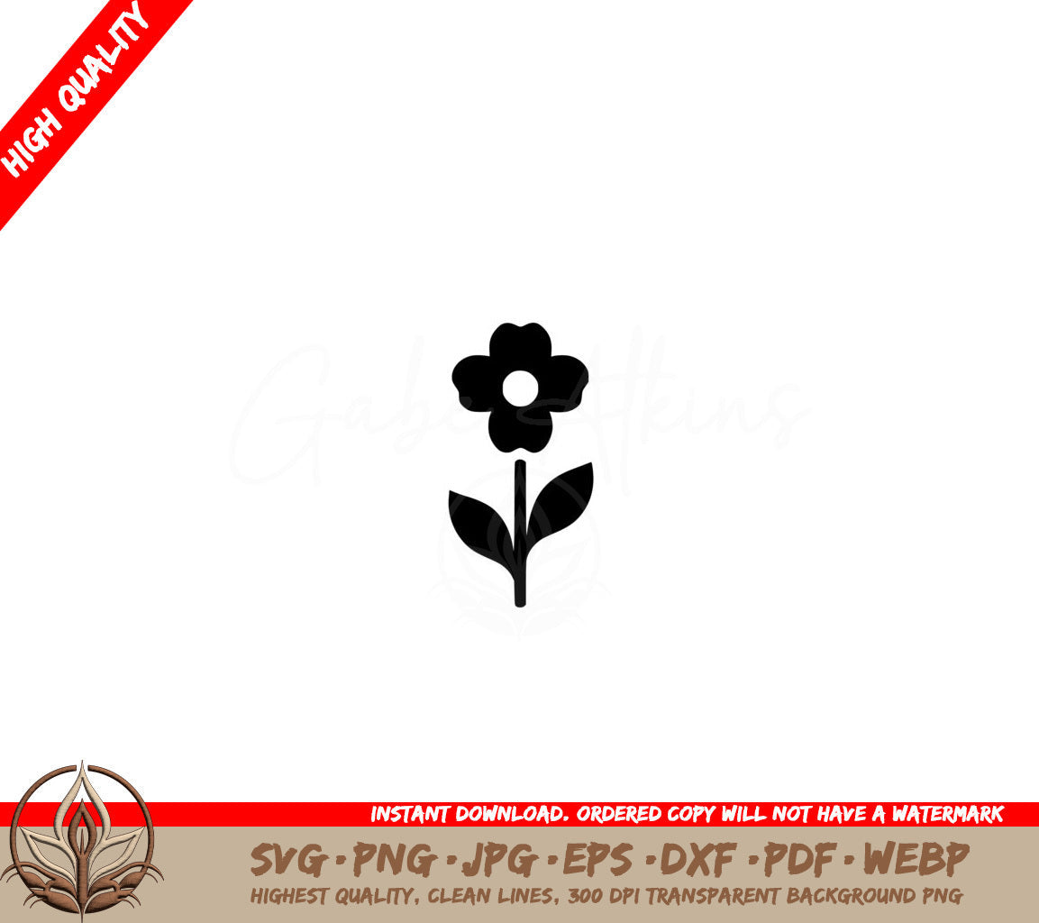 Basic Violet Flower SVG, PNG, JPG, AI, PDF, DXF, EPS and WebP Digital Download