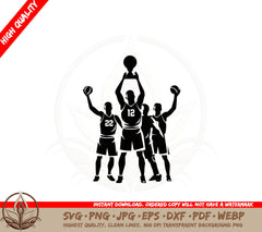 Basketball Winning Team SVG Cut File Design