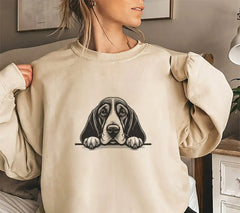 Basset Hound SVG - Drawing, Paws Forward SVG
