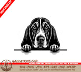 Basset Hound SVG -  Drawing with Paws in Front SVG