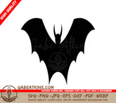 Bat with Horns Silhouette SVG - Halloween Design SVG