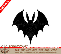 Bat Silhouette SVG - Halloween Design Vector SVG