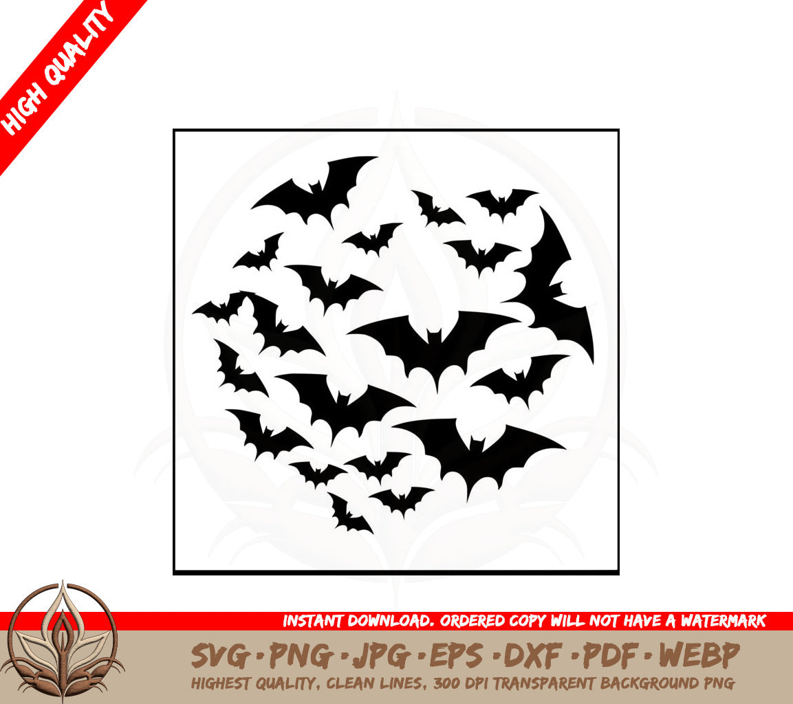 Bat Colony SVG Cut File Download