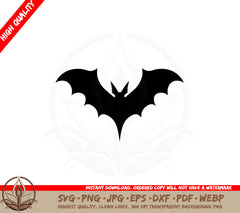 Bat in Flight SVG PNG JPG AI PDF DXF EPS and WebP Cut File