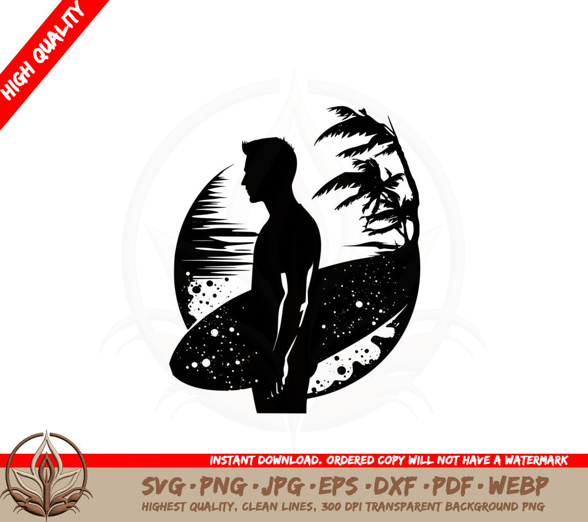 Beach Day Surfing SVG Cut File Beach SVG Surfing SVG Ocean SVG
