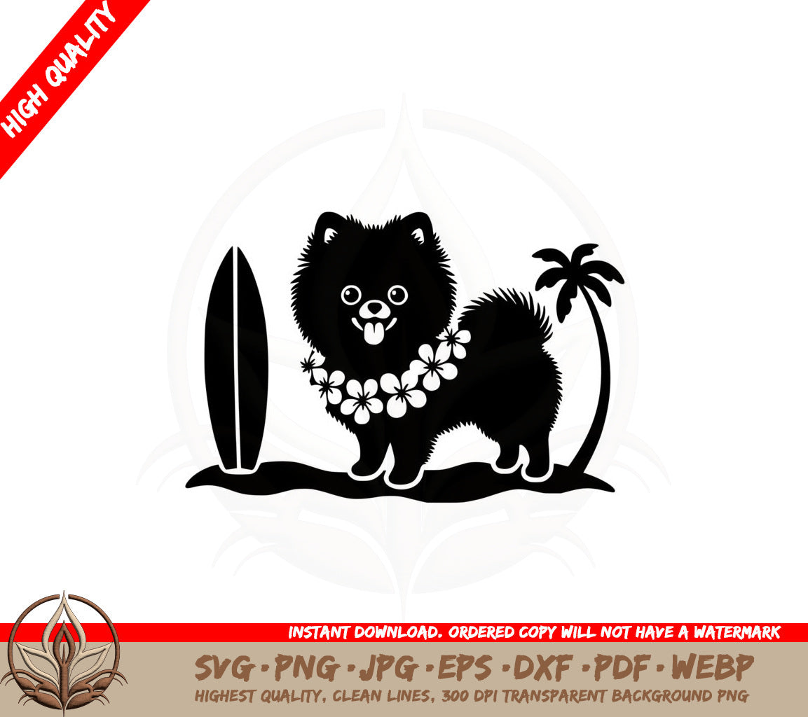 Beach Pomeranian Party SVG