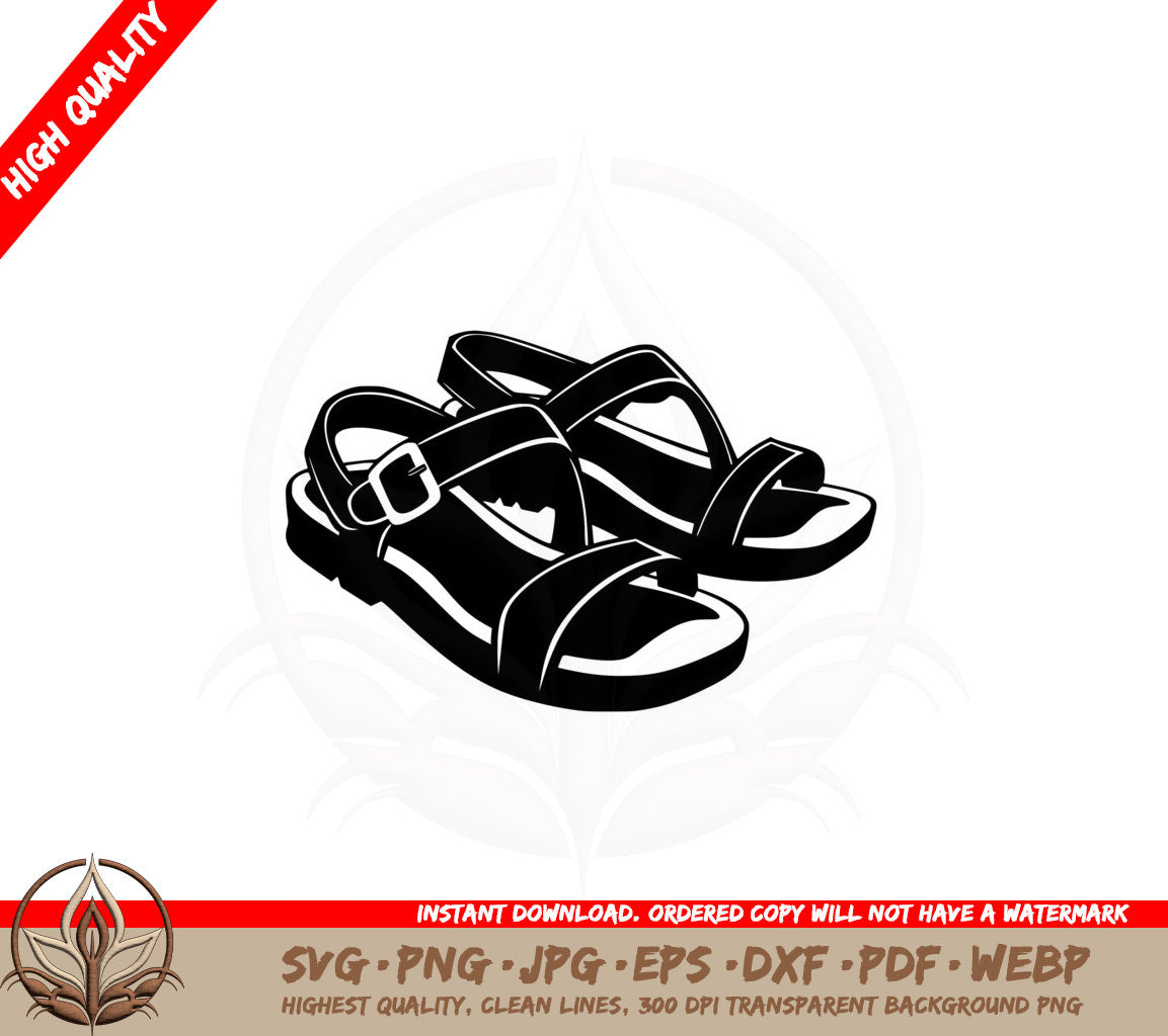 Beach Sandals SVG - Digital Download Cut File