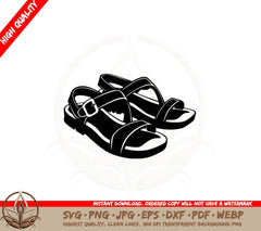 Beach Sandals SVG - Digital Download Cut File