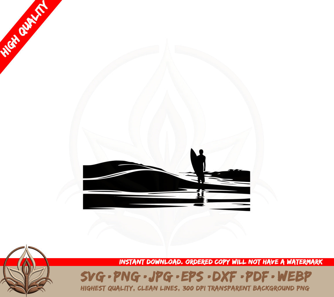 Beach Surfer - Digital Download SVG