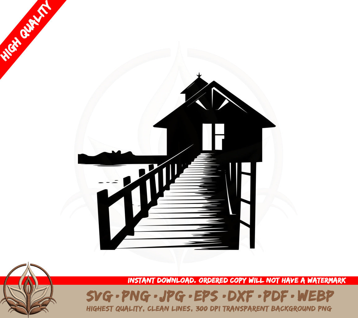 Beachfront Bungalow SVG PNG JPG AI PDF DXF EPS WebP Download
