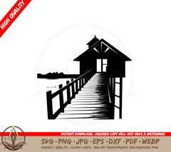 Beachfront Bungalow SVG PNG JPG AI PDF DXF EPS WebP Download