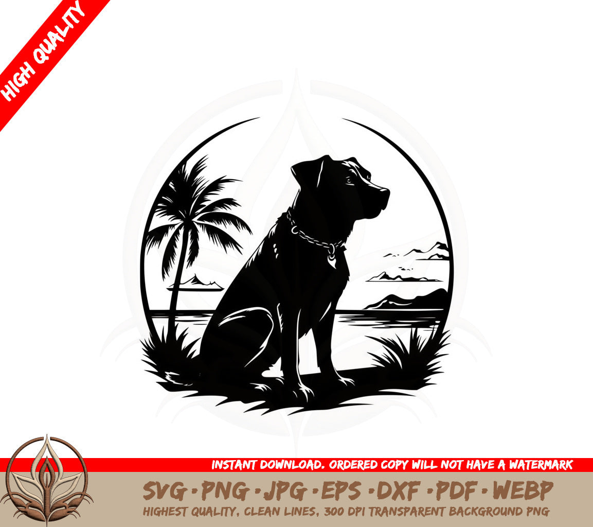 Beachside Pooch SVG PNG JPG AI PDF DXF EPS and WebP Digital Download