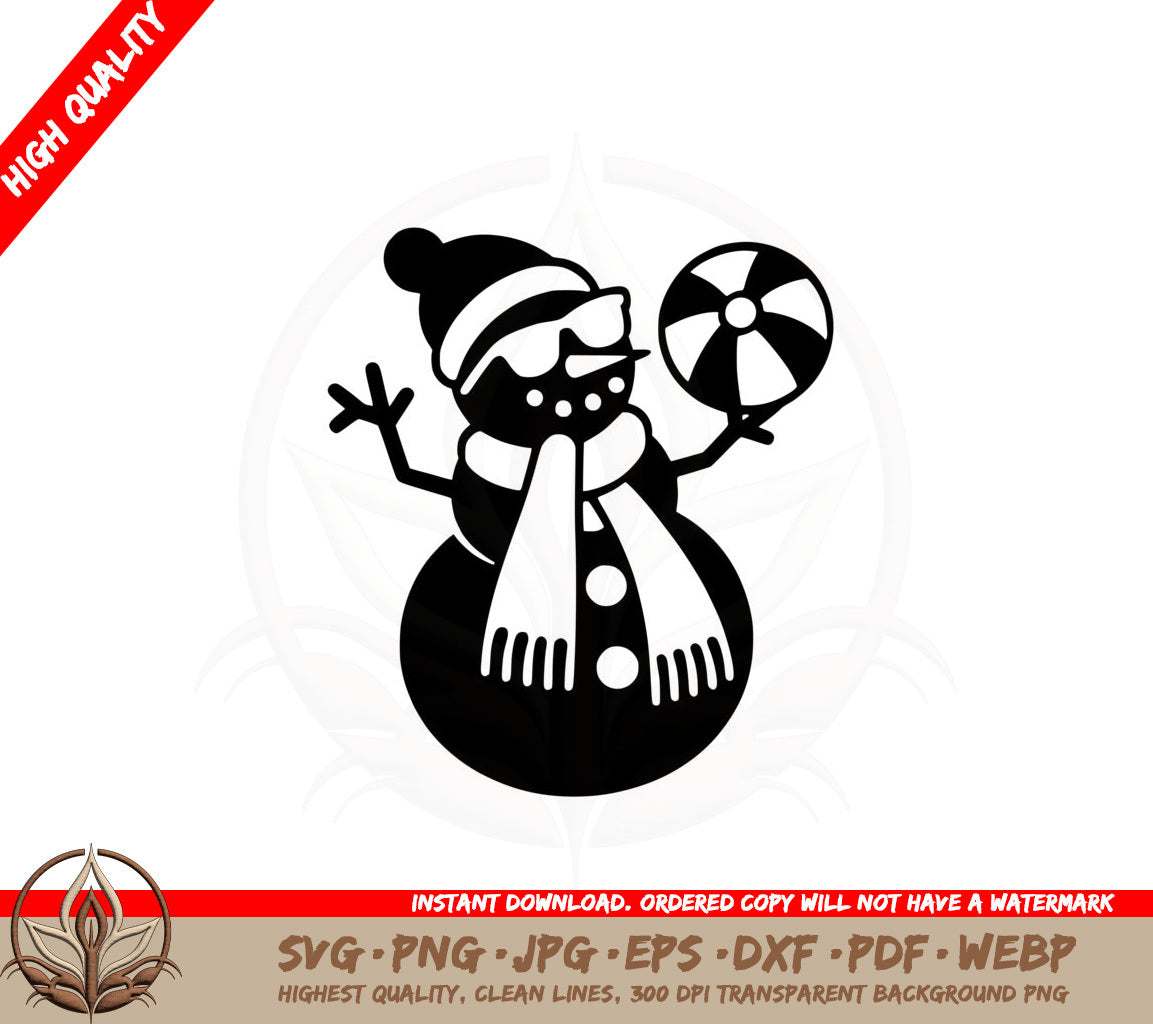 Beachy Snowman - Digital Download SVG