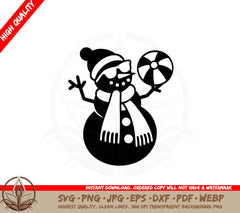 Beachy Snowman - Digital Download SVG