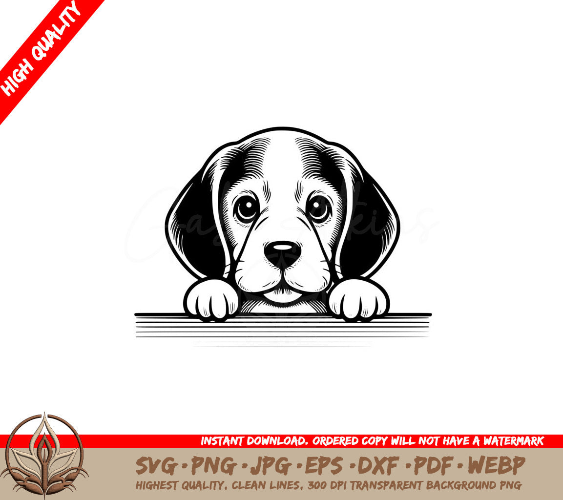 Beagle Peeking Enchantment SVG