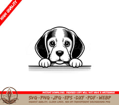 Beagle Peeking Enchantment SVG