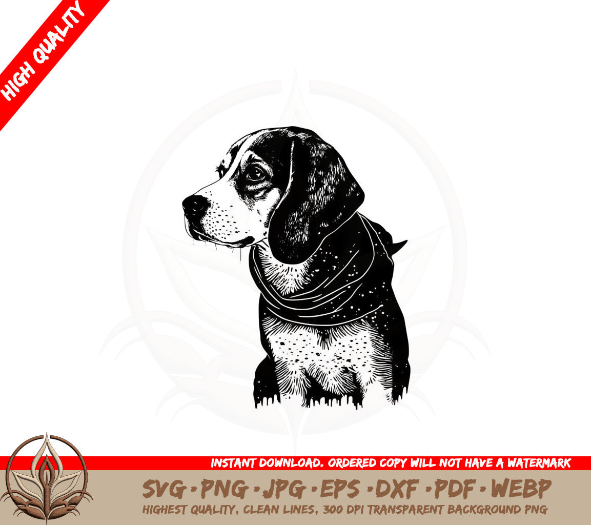 Beagle With A Bandana SVG