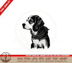 Beagle With A Bandana SVG