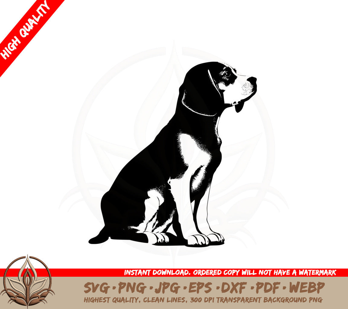 Beagle SVG Cut File Beagle Silhouette Beagle Clipart Beagle Cricut Designs Beagle Vector Image Instant Download SVG